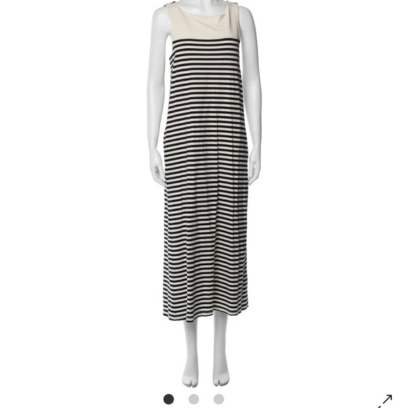 Weekend Max Mara jersey stripe long maxi dress M - Picture 4 of 6